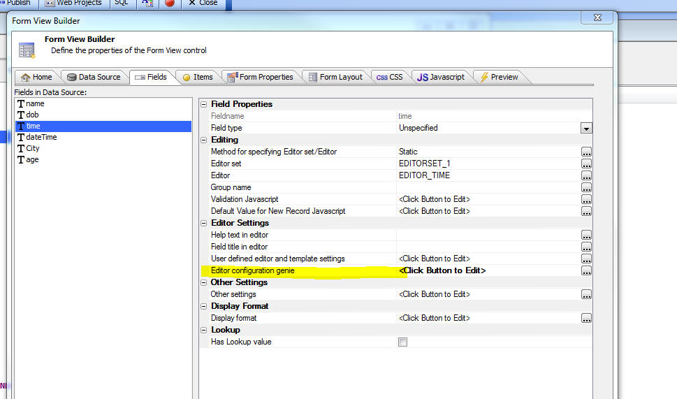 Formvieweditor Editorconfiggenie